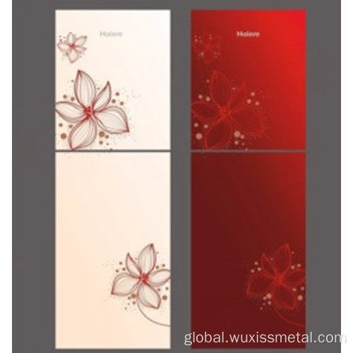 Vcm Film Laminated Steel Sheets flowers steel for refrigerator doors pattern metal steel Factory